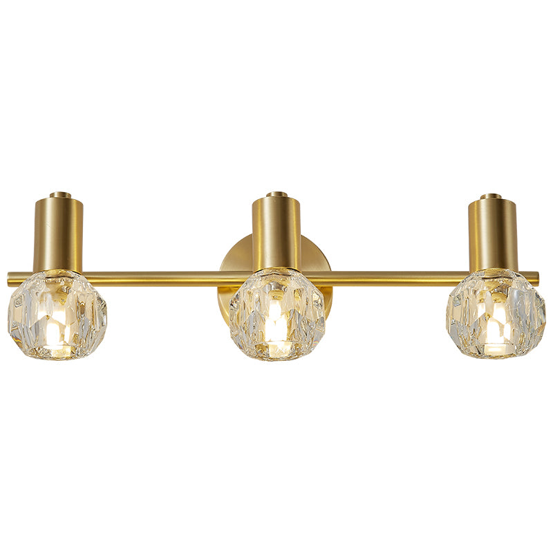 Modern Style Bulb Shaped Wall Lighting Fixture Bathroom Wall Mounted Light in Gold
