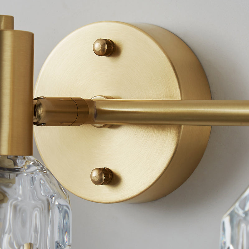 Modern Style Bulb Shaped Wall Lighting Fixture Bathroom Wall Mounted Light in Gold