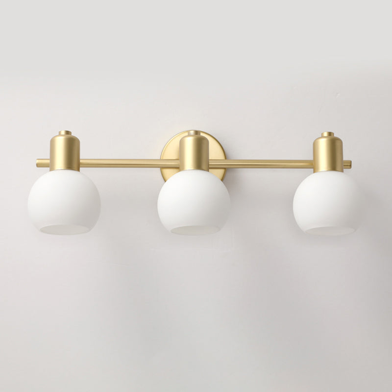 Metal Balls Wall Mounted Light Fixture Modern Style Gold Wall Mounted Light for Bathroom