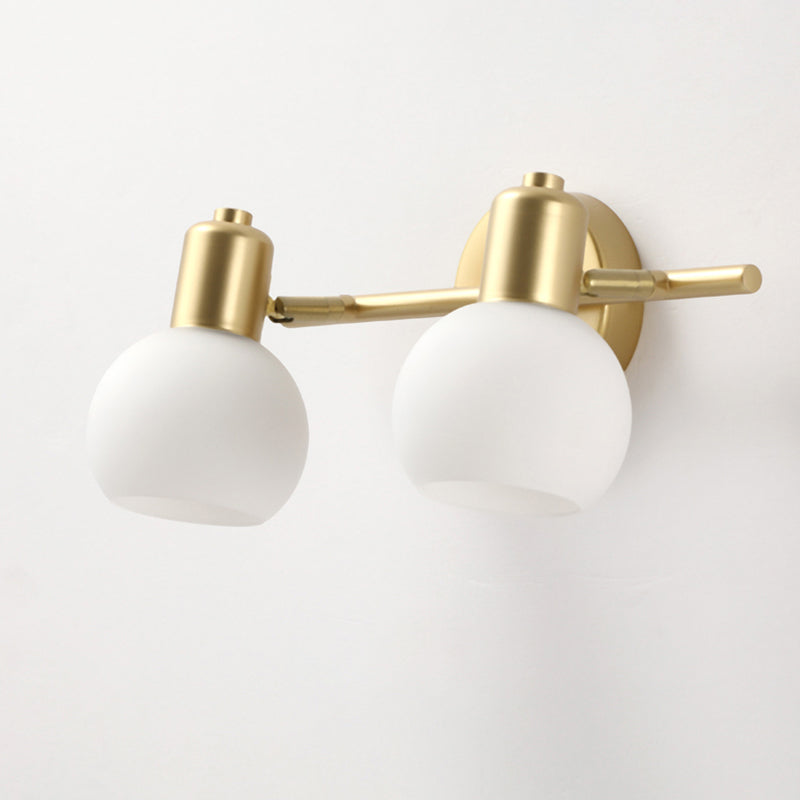 Metal Balls Wall Mounted Light Fixture Modern Style Gold Wall Mounted Light for Bathroom