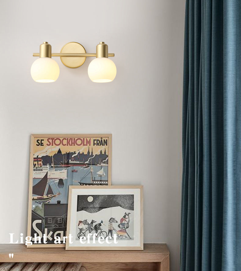 Metal Balls Wall Mounted Light Fixture Modern Style Gold Wall Mounted Light for Bathroom