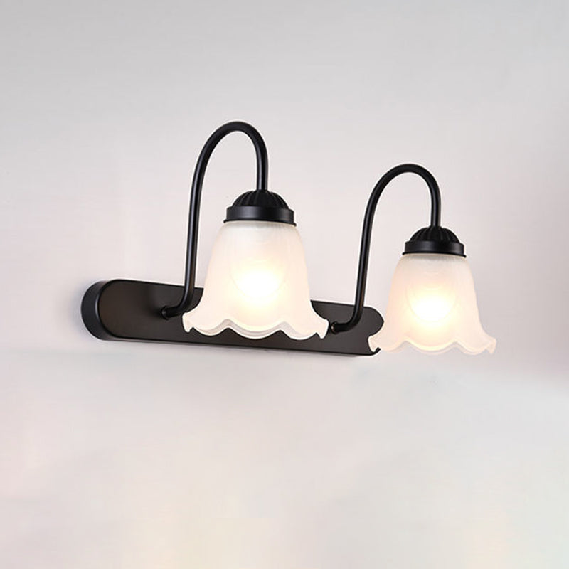 Glass Wall Lighting Fixture Bell Shaped Traditional Style Wall Mount Light Fixture