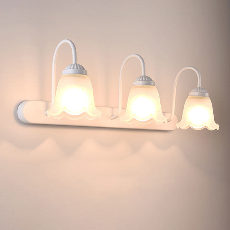 Glass Wall Lighting Fixture Bell Shaped Traditional Style Wall Mount Light Fixture