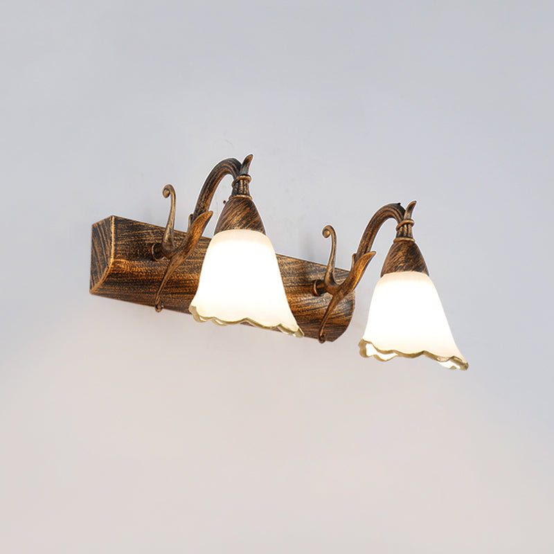 Glazen klokvormige wand gemonteerd licht minimalisme badkamer wandverlichting in zwart