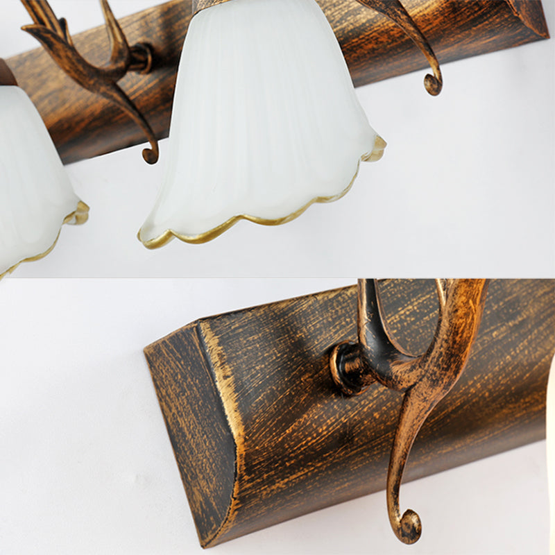 Verre en forme de cloche en forme de cloche Lumière minimalisme Éclairage mural de salle de bain en noir