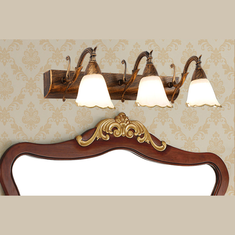 Verre en forme de cloche en forme de cloche Lumière minimalisme Éclairage mural de salle de bain en noir