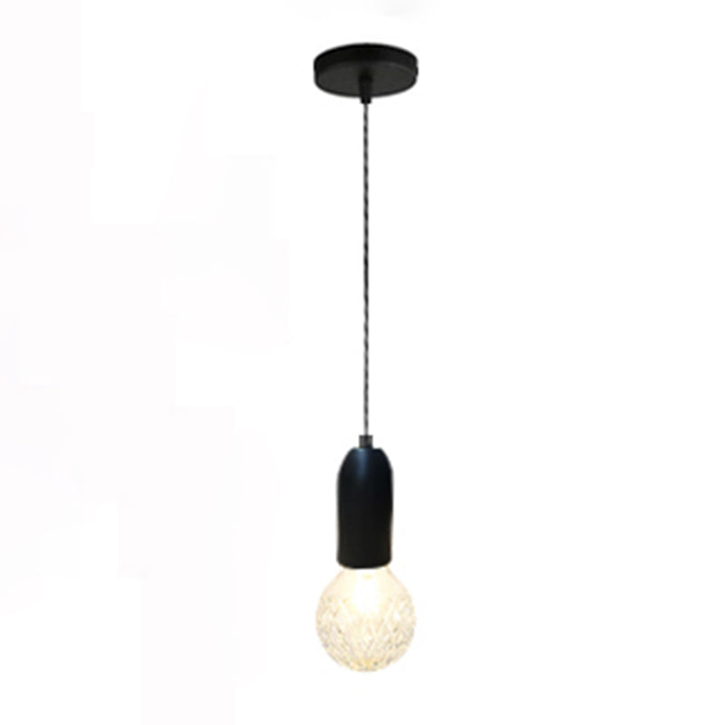 Loft Style Bulb Ceiling Lighting Fixture Metal Down Lighting Pendant for Cloth Shop