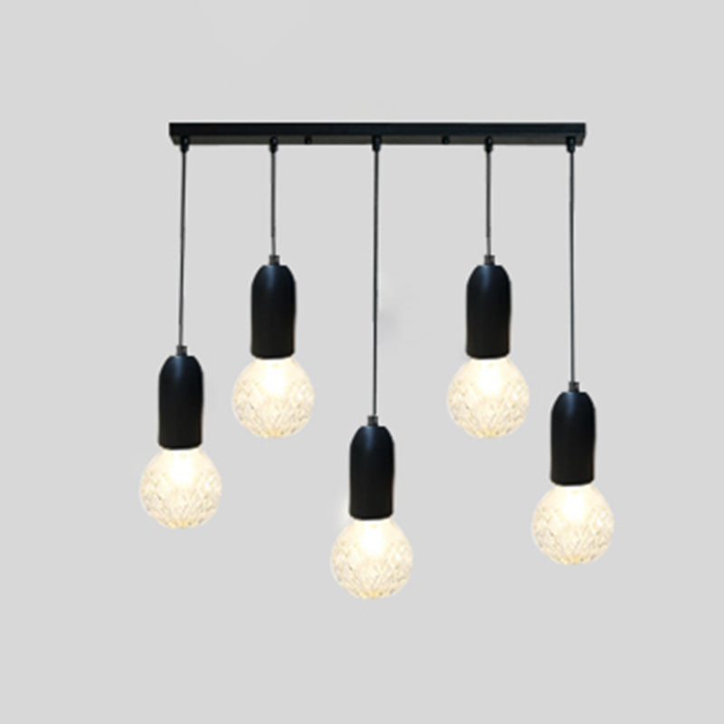 Loft Style Bulb Ceiling Lighting Fixture Metal Down Lighting Pendant for Cloth Shop