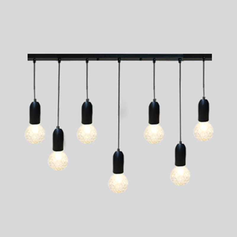 Loft Style Bulb Ceiling Lighting Fixture Metal Down Lighting Pendant for Cloth Shop