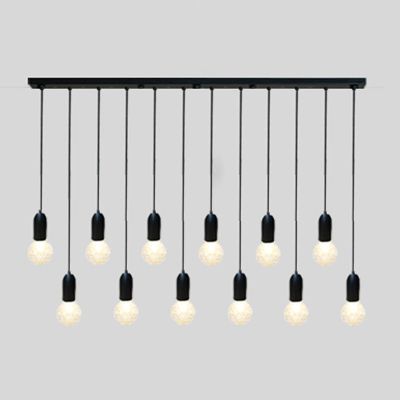 Loft Style Bulb Ceiling Lighting Fixture Metal Down Lighting Pendant for Cloth Shop