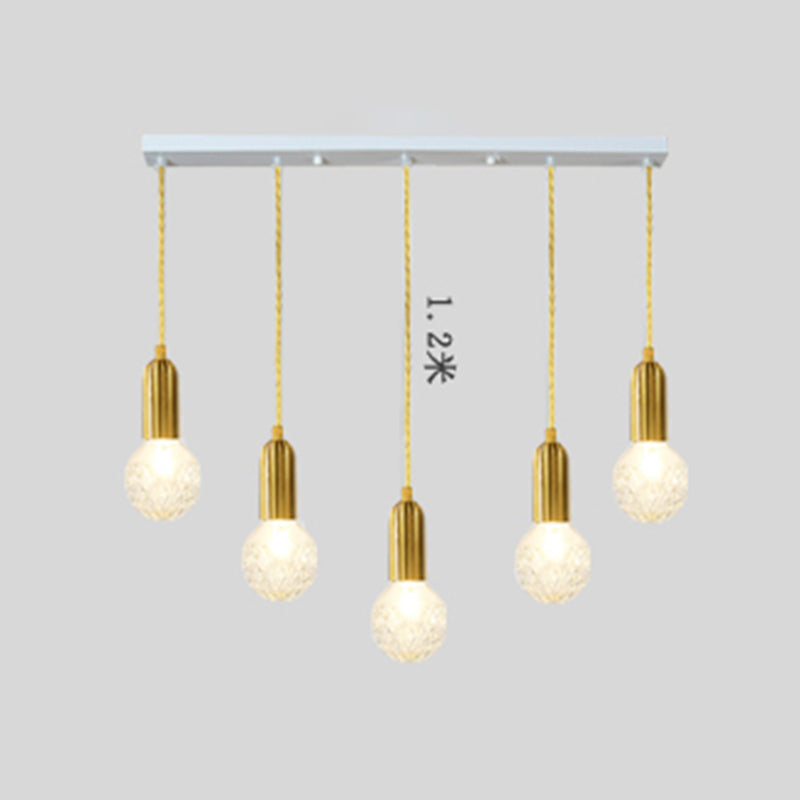 Loft Style Bulb Ceiling Lighting Fixture Metal Down Lighting Pendant for Cloth Shop