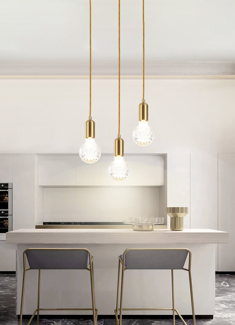 Loft Style Bulb Ceiling Lighting Fixture Metal Down Lighting Pendant for Cloth Shop