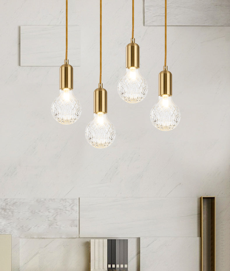 Loft Style Bulb Ceiling Lighting Fixture Metal Down Lighting Pendant for Cloth Shop