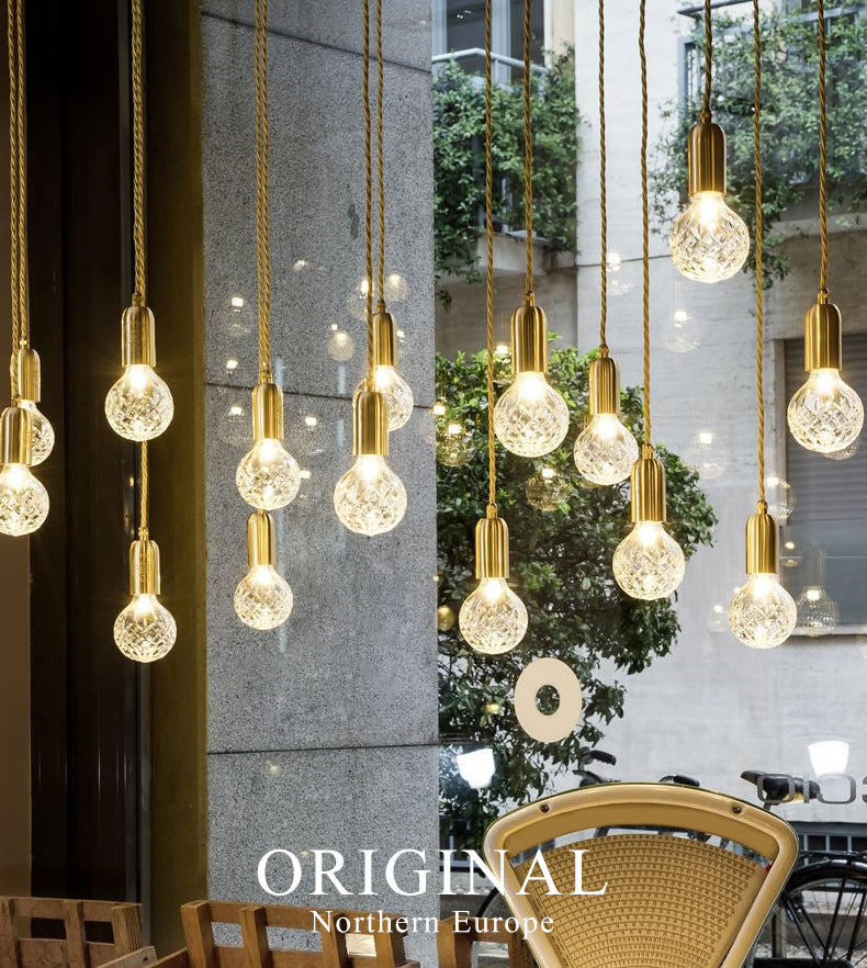 Loft Style Bulb Ceiling Lighting Fixture Metal Down Lighting Pendant for Cloth Shop