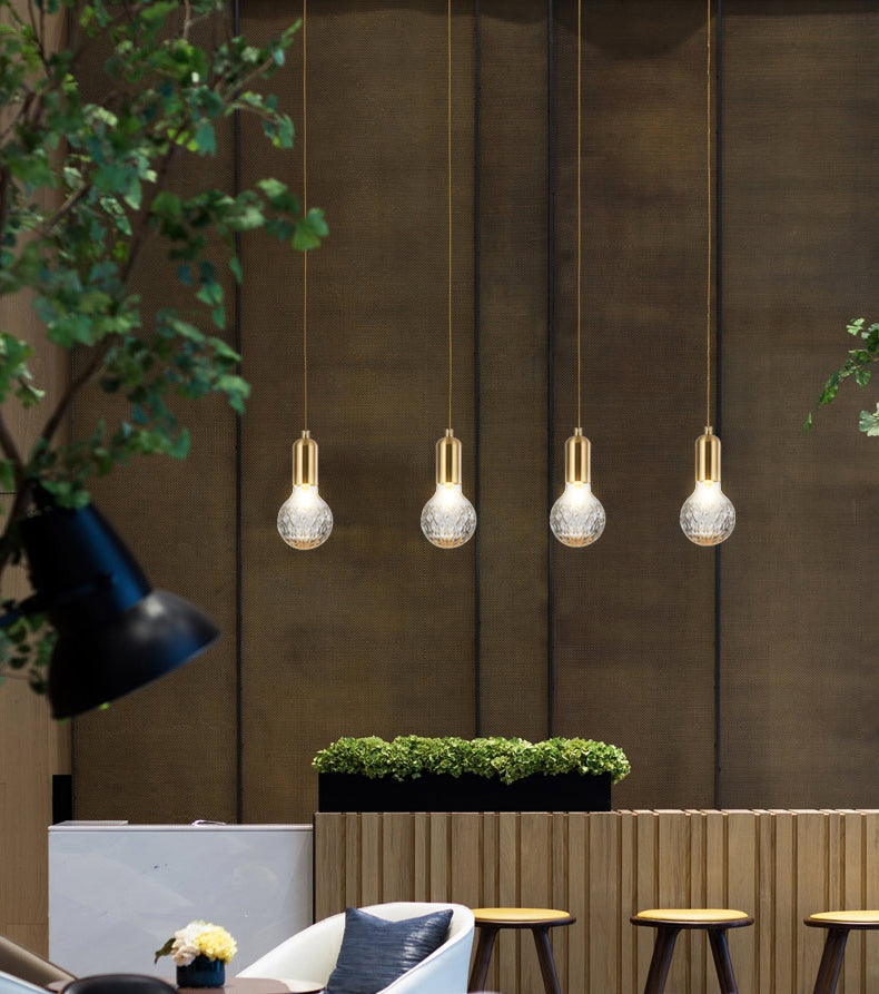 Loft Style Bulb Ceiling Lighting Fixture Metal Down Lighting Pendant for Cloth Shop