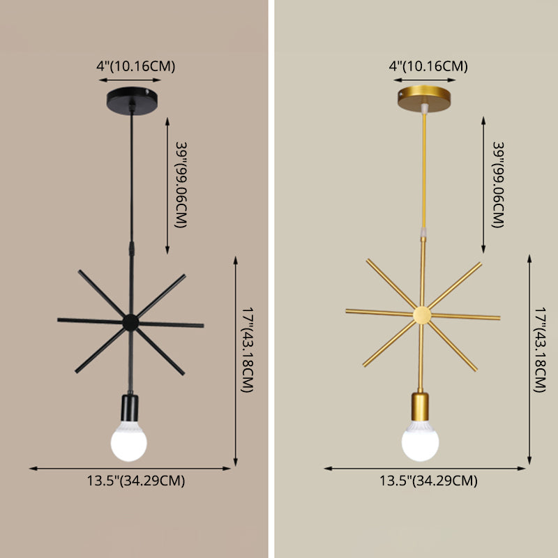 Metallhangende Deckenleuchte geometrische minimalistische Style Hanging Pendellicht für Stoffladen