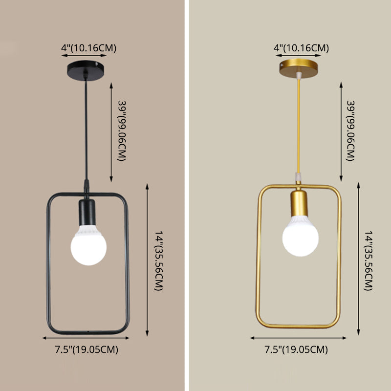 Metallhangende Deckenleuchte geometrische minimalistische Style Hanging Pendellicht für Stoffladen