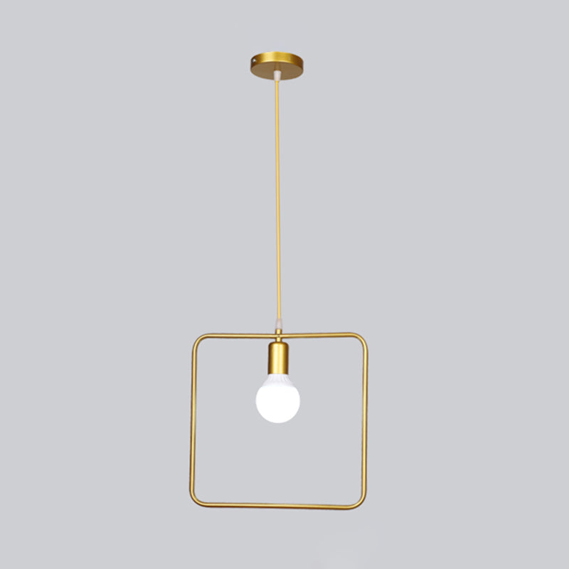Metallhangende Deckenleuchte geometrische minimalistische Style Hanging Pendellicht für Stoffladen