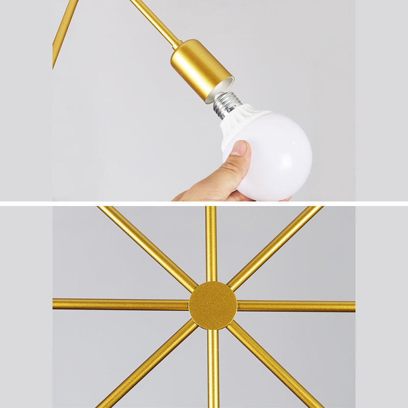Metallhangende Deckenleuchte geometrische minimalistische Style Hanging Pendellicht für Stoffladen