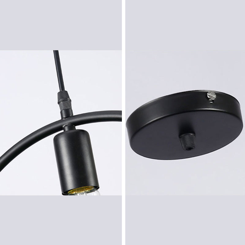 Geometrisch restaurant Hangende hanger lichte loftstijl metalen zwart hangend plafondlicht