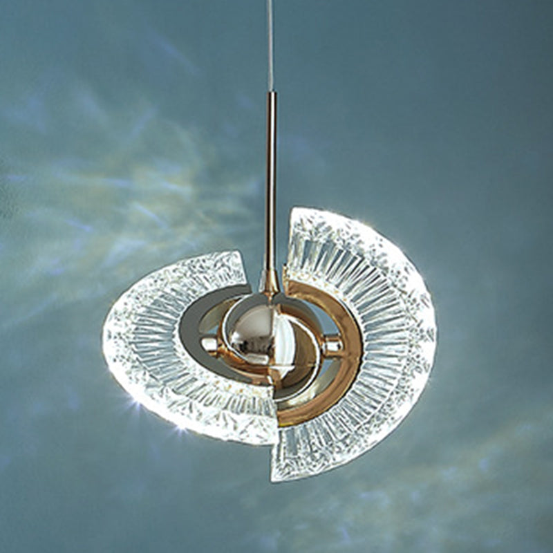 Gold geometrische LED-LED-Anhänger Licht im modernen Luxusstil Zine-Alloy-Hanglicht mit Acrylschatten