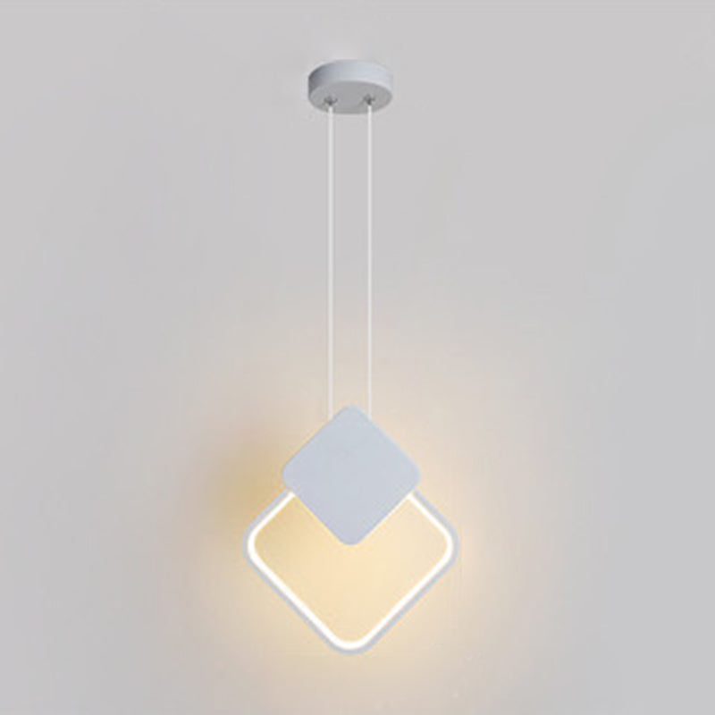 Geometric Acrylic LED Ceiling Light in Modern Singularity Wrought Iron Pendant Light for Commercial Place