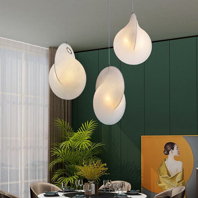 3-licht zijden hangend licht in moderne beknopte stijl roestvrijstalen geometrische hanglamp in het wit