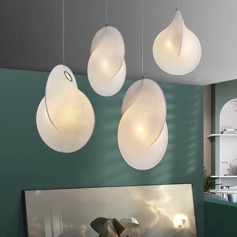 3-licht zijden hangend licht in moderne beknopte stijl roestvrijstalen geometrische hanglamp in het wit