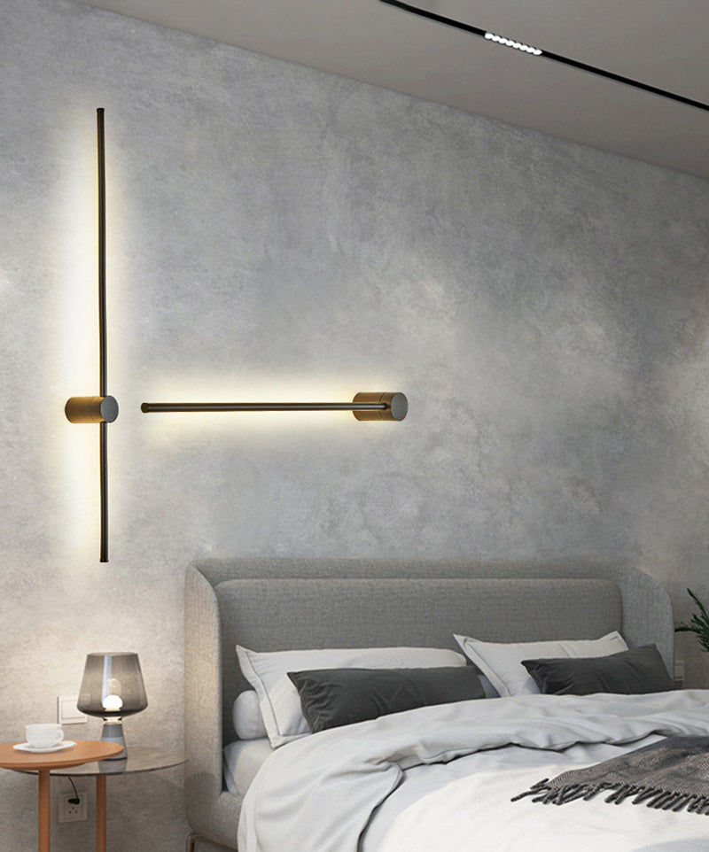 Iluminación de pared LED de aluminio Media Moder Minimalista Minimalista Luz de luz lámparas para sala de estar