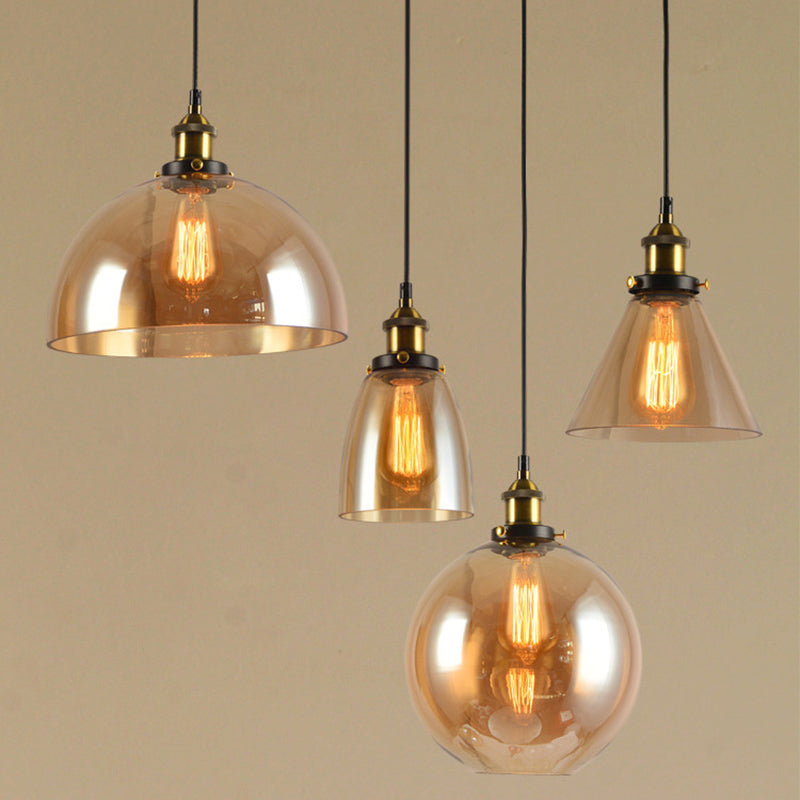 Dachbodenstil Schattierter Anhänger Beleuchtung Fixierglas Hanging Leuchte für Esszimmer