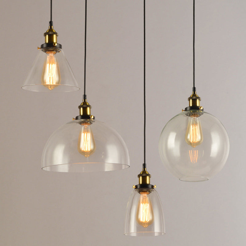 Dachbodenstil Schattierter Anhänger Beleuchtung Fixierglas Hanging Leuchte für Esszimmer