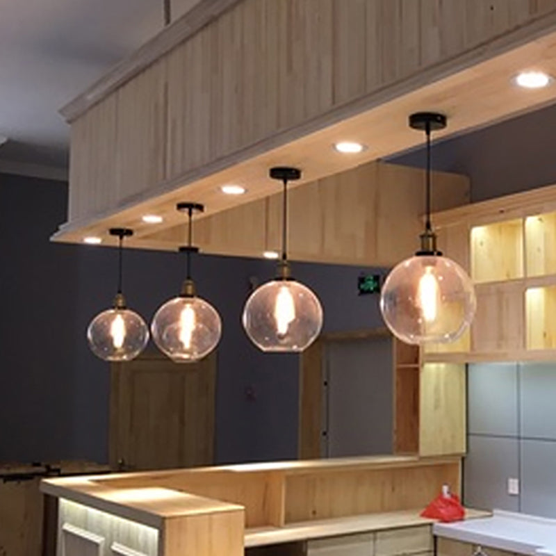 Glazen gearceerde plafondverlichting armatuur loftstijl restaurant hanglamp plafondlicht