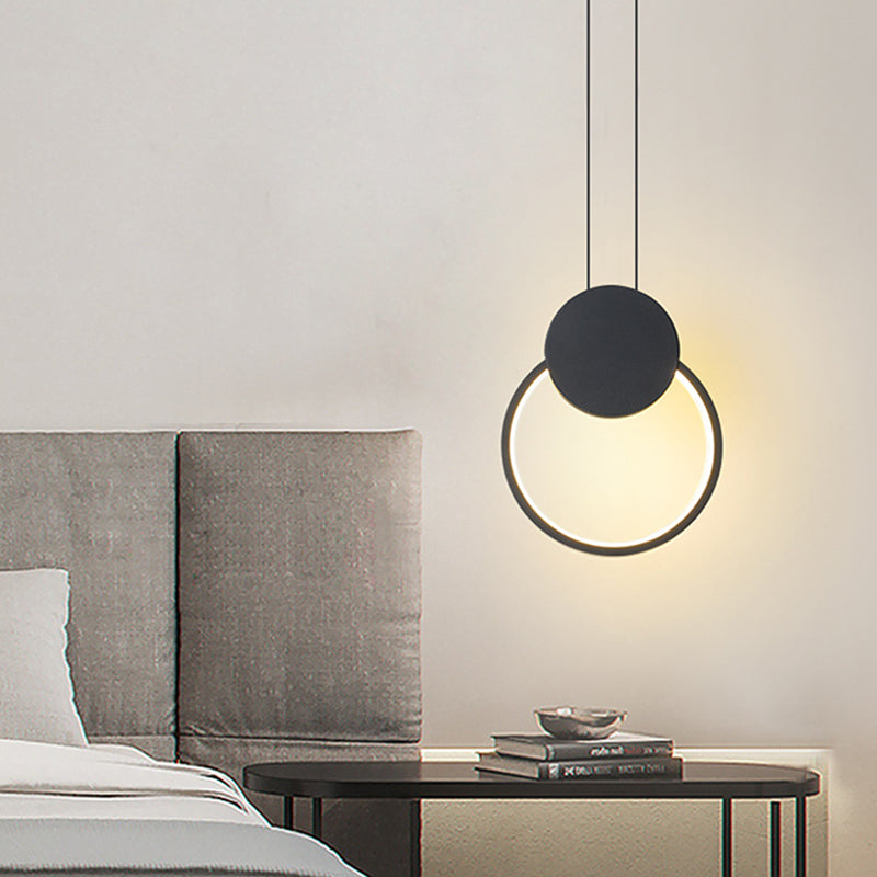 Metaal geometrisch plafond hanglamp moderne stijl led zwarte suspensie hanger licht