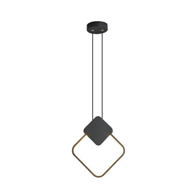 Metaal geometrisch plafond hanglamp moderne stijl led zwarte suspensie hanger licht