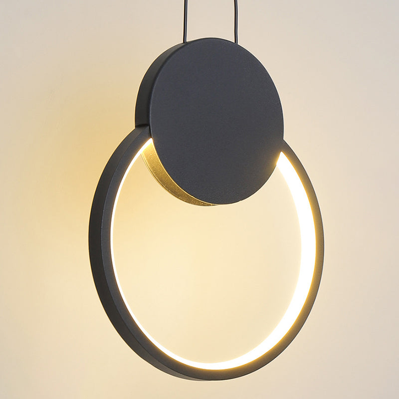 Metaal geometrisch plafond hanglamp moderne stijl led zwarte suspensie hanger licht