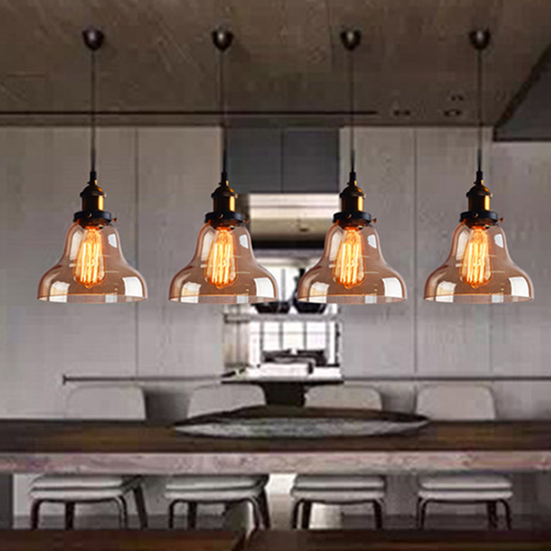 Vintage Industry Style Hanging Light Glass Shade Simplicity Single Bulb Pendant Light for Bedroom Dining Room