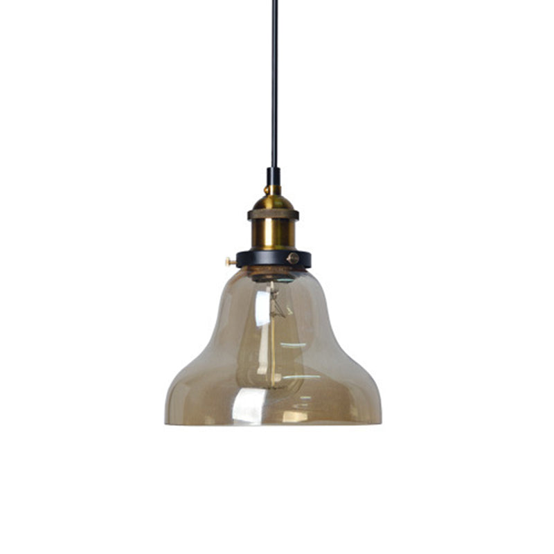 Vintage Industry Style Hanging Light Glass Shade Simplicity Single Bulb Pendant Light for Bedroom Dining Room