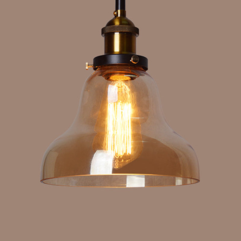 Vintage Industry Style Hanging Light Glass Shade Simplicity Single Bulb Pendant Light for Bedroom Dining Room