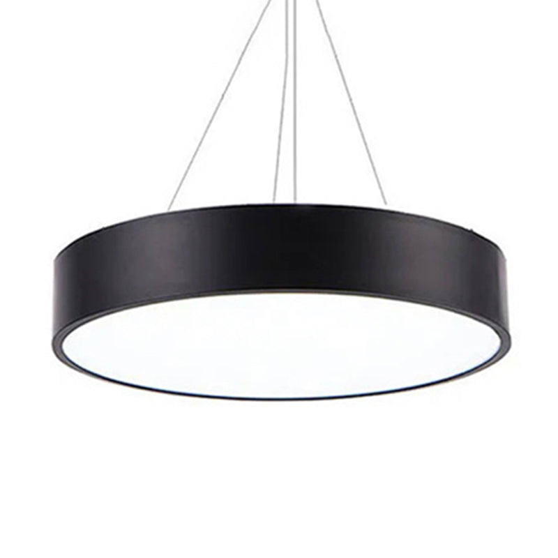 Black Geometric LED Pendant Light in Modern Concise Style Aluminium Hanging Light with Acrylic Shade