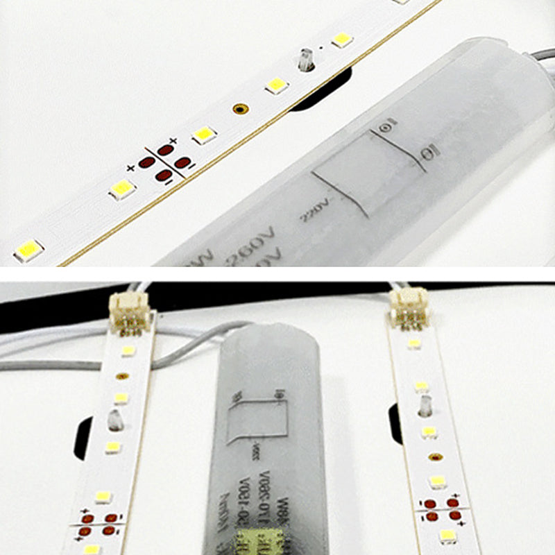 Black Geometric LED Pendant Light in Modern Concise Style Aluminium Hanging Light with Acrylic Shade