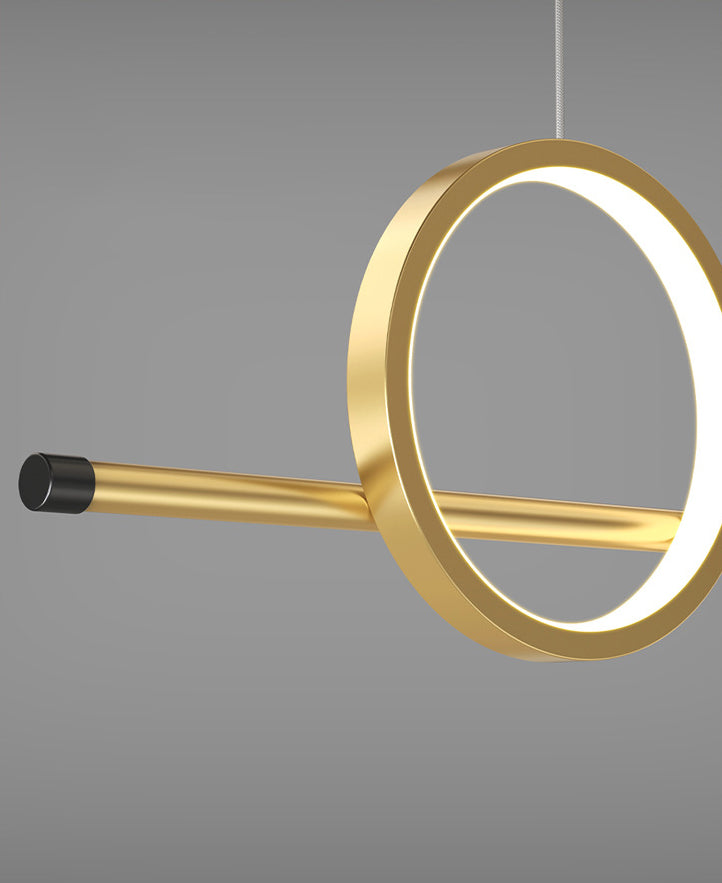 Modern Creative LED Island Light Aluminium Linear Pendant Light with Acrylic Shade