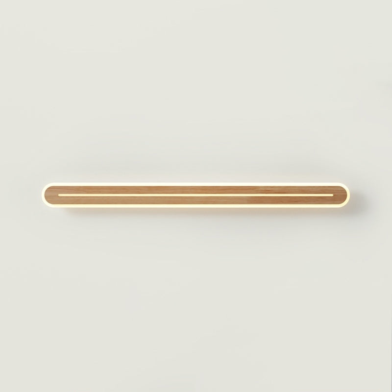 Luci da parete di vanità lineari Vintage Modern Simplicity Speccone parete in legno per bagno