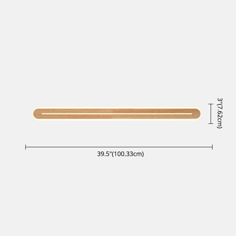 Luci da parete di vanità lineari Vintage Modern Simplicity Speccone parete in legno per bagno