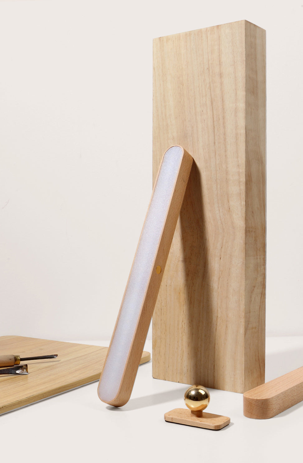 Simplicity Elongated Vanity Mirror Lights Wood Wall Light Fixtures for Bathroom