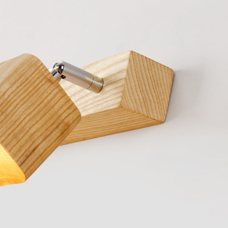 Bare Bulb Vanity Sconce Lights Ultra-modern Wood Wall Sconce Lighting for Bathroom