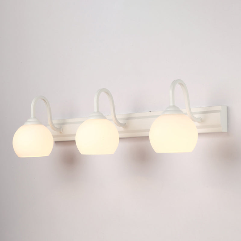 Simplicità vintage Global Vanity Sconce Lights Milk Glass Wall Monte Funtura per bagno