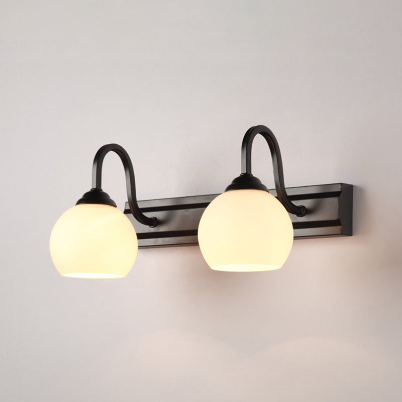 Simplicità vintage Global Vanity Sconce Lights Milk Glass Wall Monte Funtura per bagno