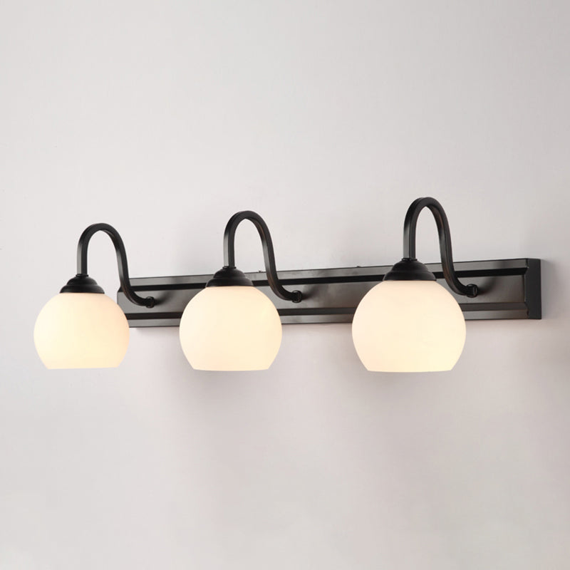 Simplicità vintage Global Vanity Sconce Lights Milk Glass Wall Monte Funtura per bagno