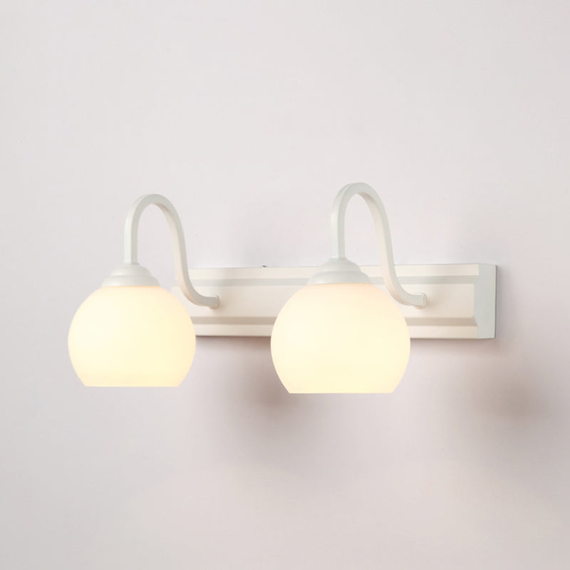 Simplicità vintage Global Vanity Sconce Lights Milk Glass Wall Monte Funtura per bagno