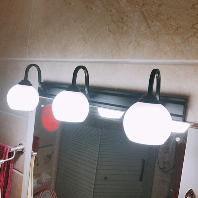 Simplicità vintage Global Vanity Sconce Lights Milk Glass Wall Monte Funtura per bagno